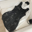 White Blouse and Black Sparkly